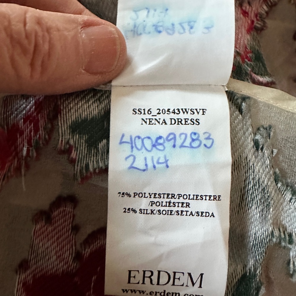 Erdem strawberry Nena dress - Picture 5 of 9